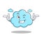 Wink cute cloud character cartoon