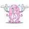 Wink cute jellyfish character cartoon