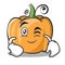 Wink face pumpkin character cartoon style