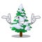 Wink firs with snow on character tree