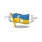 Wink flag ukraine flown above cartoon pole