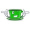 Wink green tea character cartoon