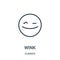 wink icon vector from classics collection. Thin line wink outline icon vector illustration. Linear symbol