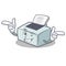 Wink printer character cartoon style