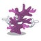 Wink purple coral reef isolated with character