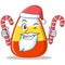 Wink Santa candy corn character cartoon