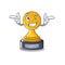 Wink volleyball cartoon trophy in mascot cupboard