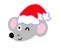 A Winking Adorable Christmas Mouse