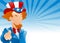 Winking Uncle Sam Retro Background