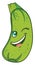 Winking zucchini, illustration, vector