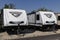 Winnebago Recreational Vehicles at a dealership. Winnebago is a manufacturer of RV and motorhome vacation vehicles