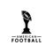 Winner American football Championship Trophy Logo Design vector icon template. American football trophy for winner award