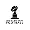 Winner American football Championship Trophy Logo Design vector icon template. American football trophy for winner award