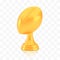 Winner american football cup award, golden trophy logo isolated on white transparent background