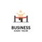 Winner, Business, Finish, Leader, Leadership, Man, Race Business Logo Template. Flat Color