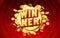 Winner casino coin, cash machine play now. Vector