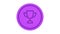 Winner Cup 3d icon. Purple color. Alpha channel