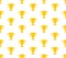Winner cup trophy seamless pattern background golden on white