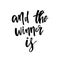 And the Winner Is, Giveaway Lettering text. Typography for promo