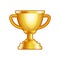 Winner Gold Cup on White Background. Vector