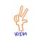 Winner hand icon