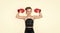 she is a winner. knockout. fit your body. punching. teen girl training in boxing gloves.