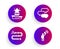 Winner podium, Journey path and Talk bubble icons set. Brand ambassador sign. Vector