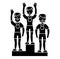 Winner podium sport team - first place - olympics icon, vector illustration, black sign on isolated background