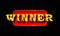 Winner retro signboard