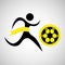 Winner silhouette sport soccer icon