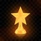Winner star cup award, golden trophy logo isolated on black transparent background