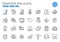 Winner star, File storage and Work home line icons. For website, printing and application. Vector