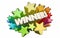 Winner Success Won Contest Lottery Competition Game Stars 3d Word