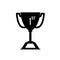 Winner trophy cup icon. Sport competition silhouette symbol. Vector illustration.