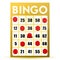 Winner yellow bingo card