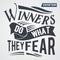 Winners font phrase in vintage vector quote