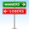 Winners and losers directional sign