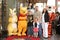 Winnie The Pooh and a Make A Wish Foundation family at the ceremony honoring the Disney Character with a star on the Hollywood