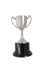 Winning trophy over white background