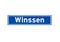 Winssen isolated Dutch place name sign. City sign from the Netherlands.
