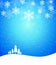 Winter abstract snowflake background in blue