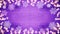 Winter / Advent / Christmas / holiday Background template - Frame made of ice crystals and sparkles bokeh lights on purple wooden