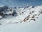 Winter adventure skitouring in stubaier alpes mountains