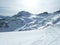 Winter adventure skitouring in stubaier alpes mountains