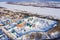 Winter aerial view of Murom Spaso-Preobrazhensky monastery, Russia Vladimir region