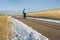 Winter afternoon on a biking trail