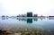 Winter Afternoon Detroit Michigan Foggy Reflection Rocky Riverfront