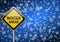 Winter ahead traffic sign