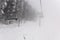 Winter Alpine background with ountainous terrain and snow covered trees texture. with chairlift Bansko, Bulgaria