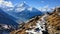 Winter alpine landscape with snow at Switzerland